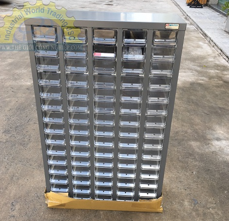 Tủ đựng phụ tùng, dụng cụ cơ khí 75 ngăn , VERTEX VA1-575, kích thước 586W x 222D x 937H