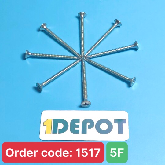 Vít đuôi cá đầu bằng 5F chất liệu thép mạ, gói 100g (~40 con)