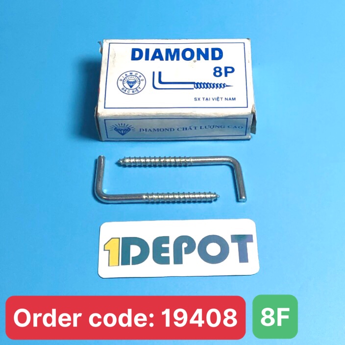 Vít móc màn chữ L 8F, 10 con/hộp