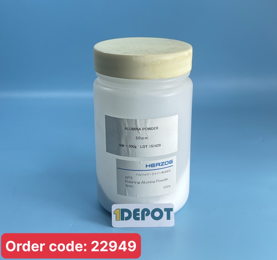 Bột đánh bóng nhôm oxide hạt 3µ, trọng lượng 500g AP3 Herzog.