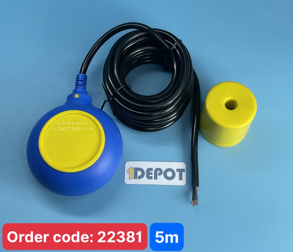 Công tắc phao điện Kawasan KWS-M15, dây dài 5M, 2hP