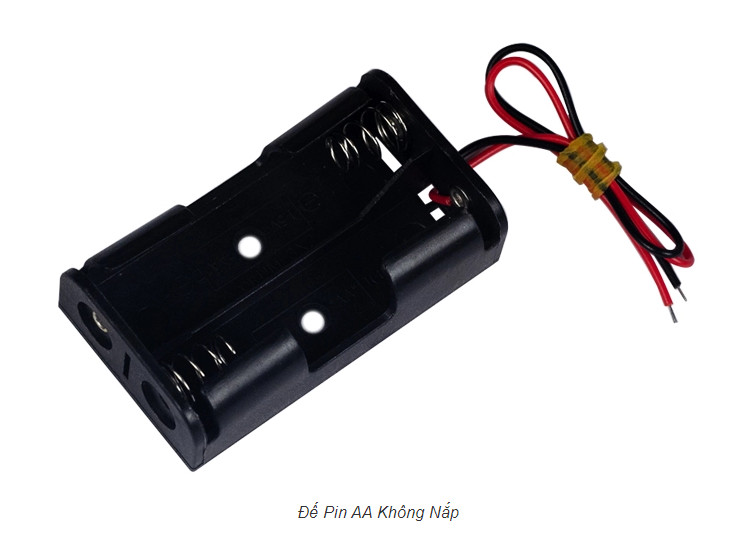 Đế Pin AA Không Nắp ( Đấu Nối Tiếp ) - 2 Pin 1.5V