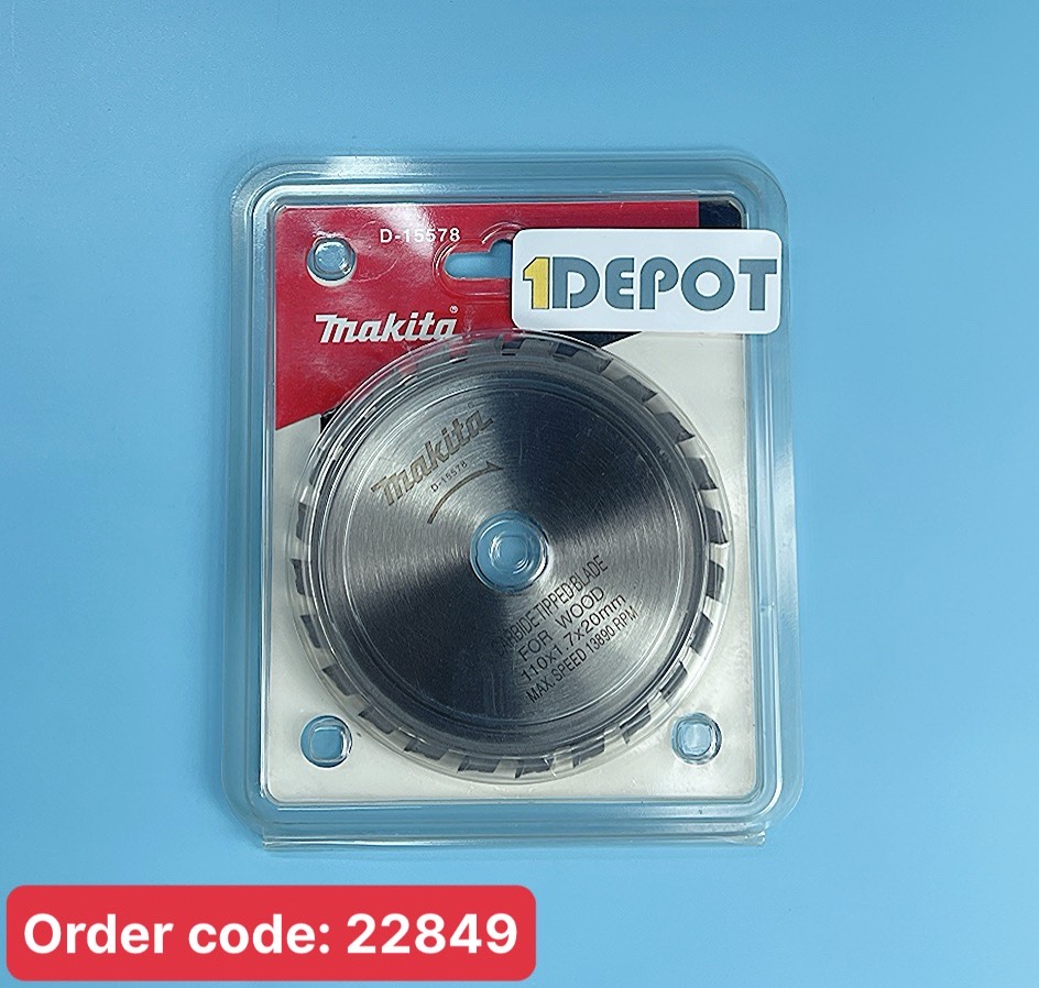 Lưỡi cưa gỗ hợp kim 110mm Makita D-15578, kích thước 110x24Tx20mm