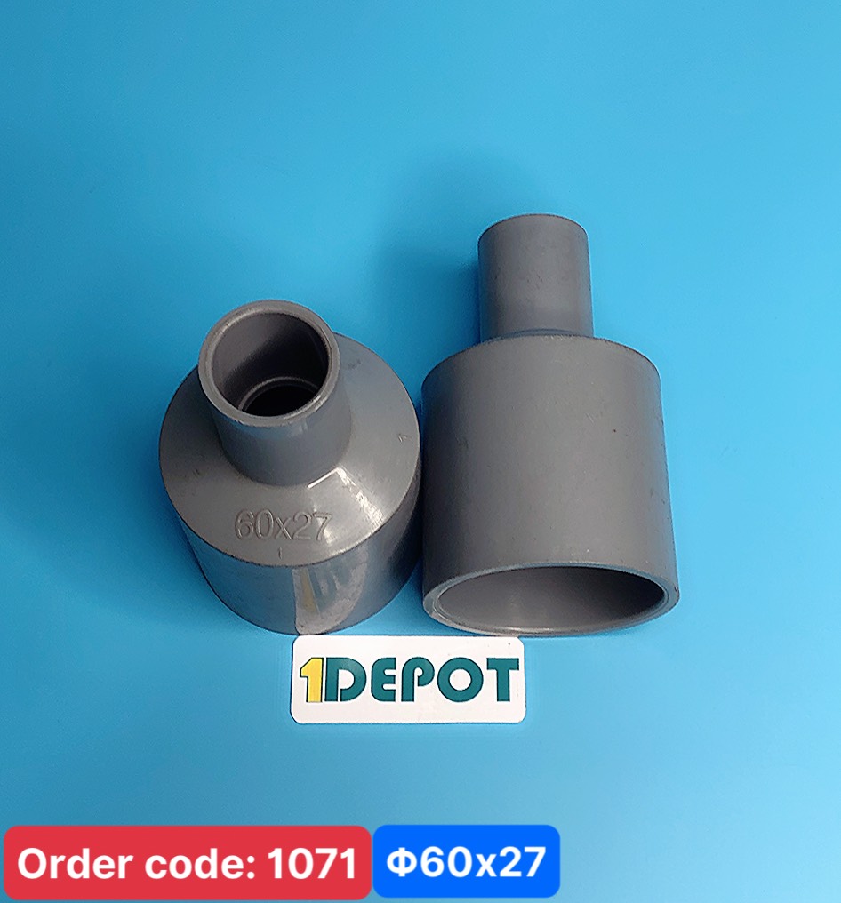 Nối rút, nối giảm ø60x27 nhựa pvc bình minh