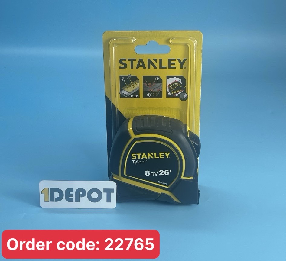 Thước cuộn thép STANLEY STHT36195, chiều dài 8m/16', lưỡi thước rộng 25mm Tylon