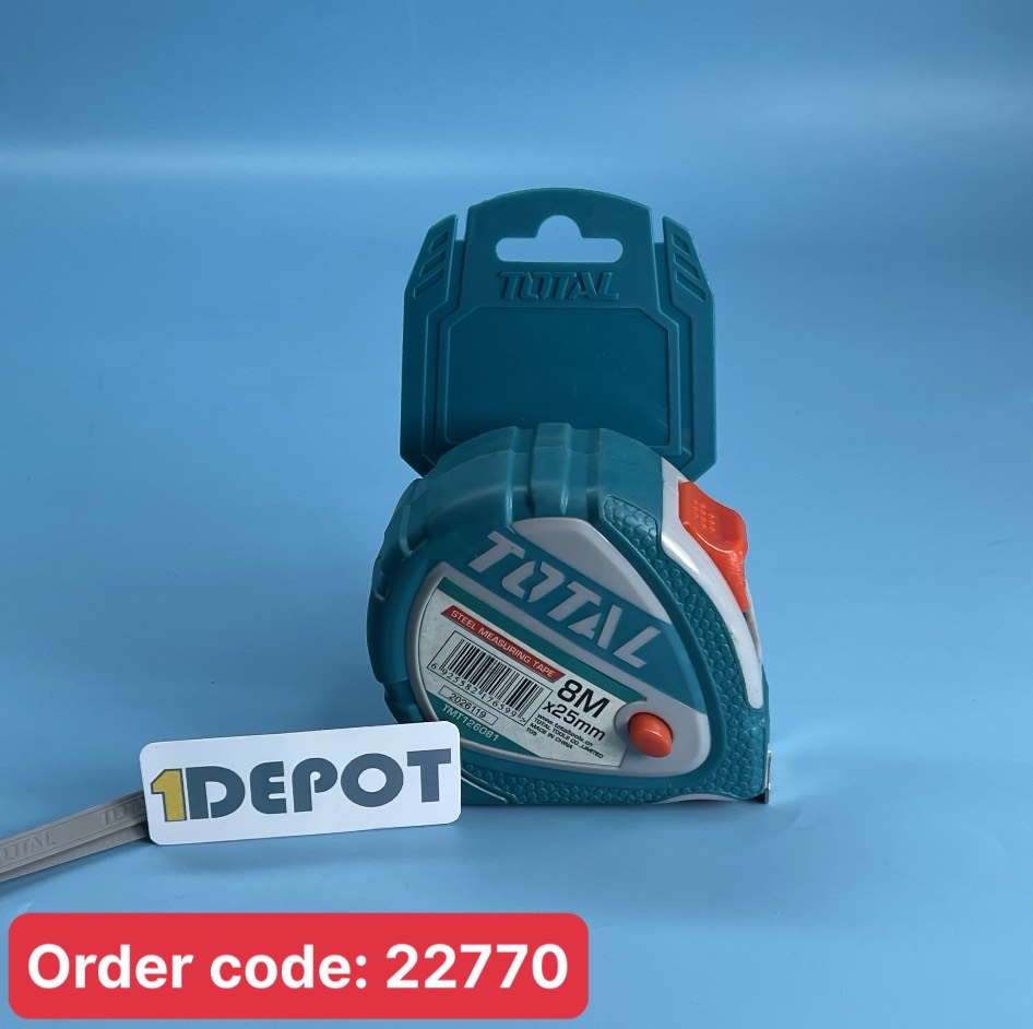 Thước cuộn thép Total tools TMT126081, chiều dài 8m