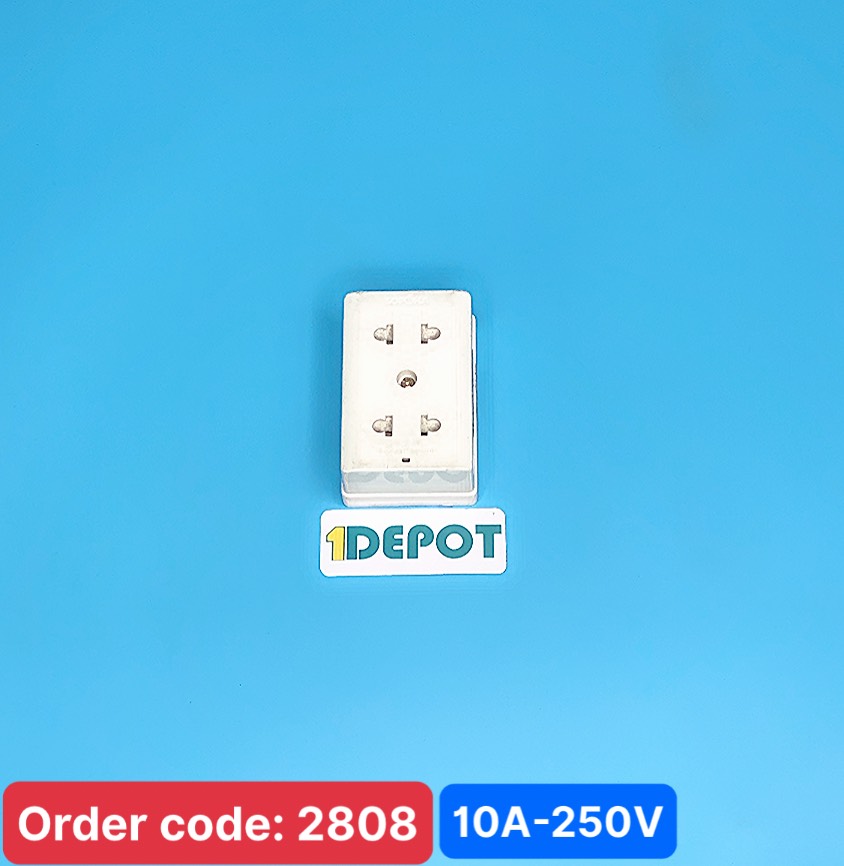 Ổ cắm 2 cửa có nắp ch an toàn Sopoka E12N
