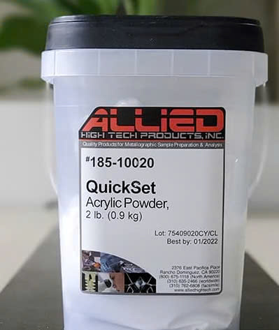 Nhựa và bột đúc mẫu nguội Quickset Acrylic Allied 185-10020 (0.9 kg)
