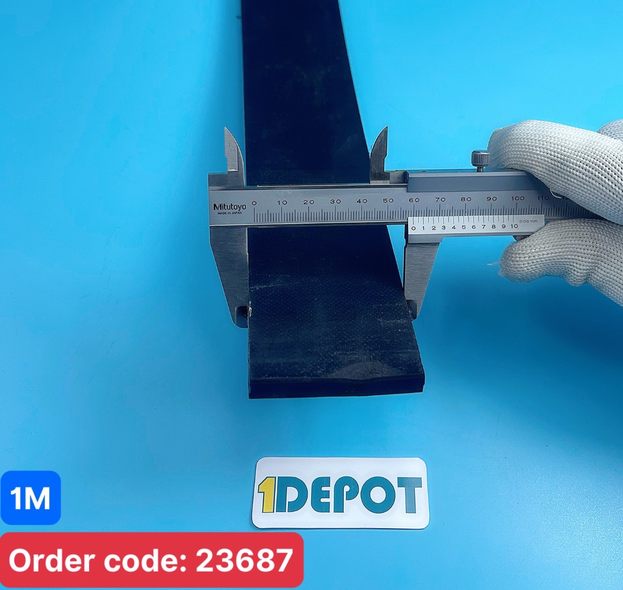 Cao su có bố dày 10mm bản rộng 60mm dài 1000mm