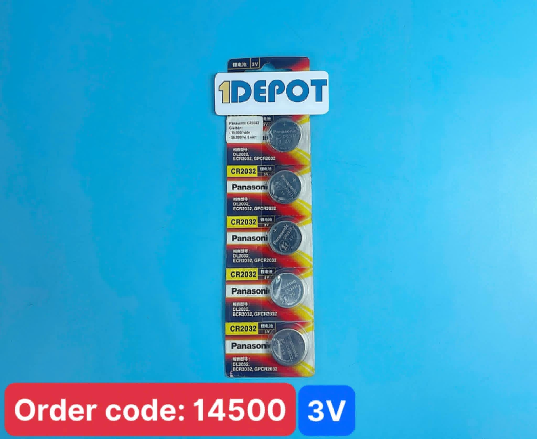 Pin panasonic 3v CR2032 5 viên/vỉ