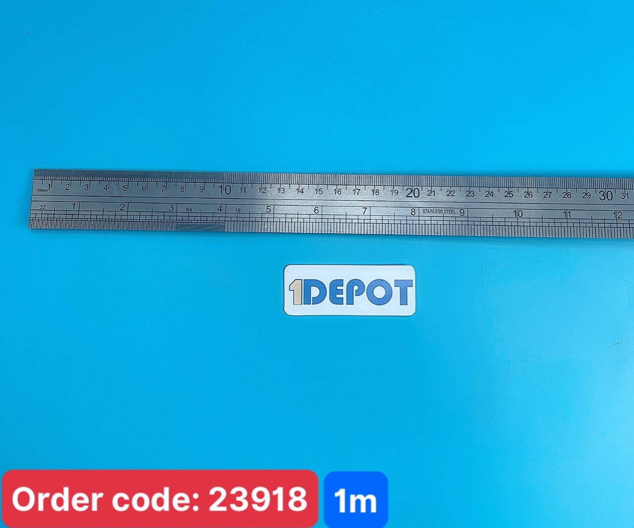 Thước lá thẳng chiều dài thước đo 1m chất liệu thép Insize 7110-1000 (cm và inch)