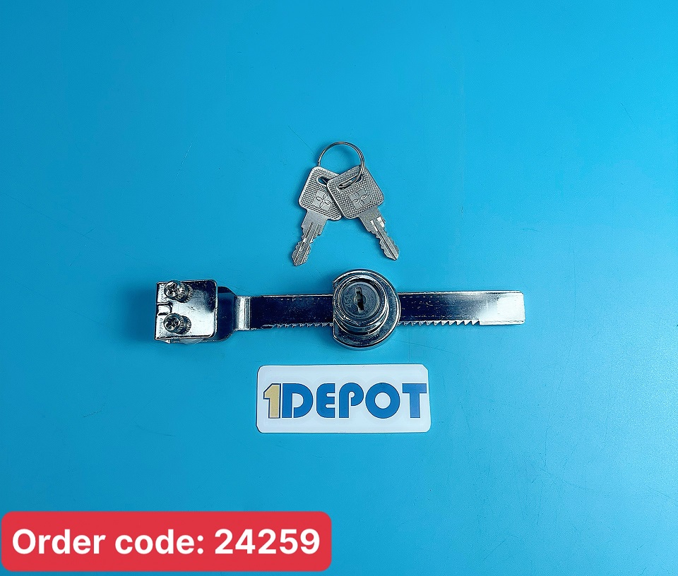 Khóa tủ răng cưa Ivan 03318 cho tủ kính lùa dày 5-6mm