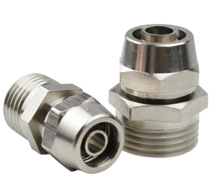 Nối bóp ống 10 Ren ngoài 13mm PC10-1/4" - INOX
