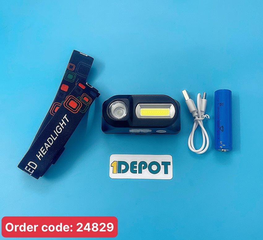 Đèn pin đội đầu dùng pin sạc Double Light KX-1804 2 bóng siêu sáng
