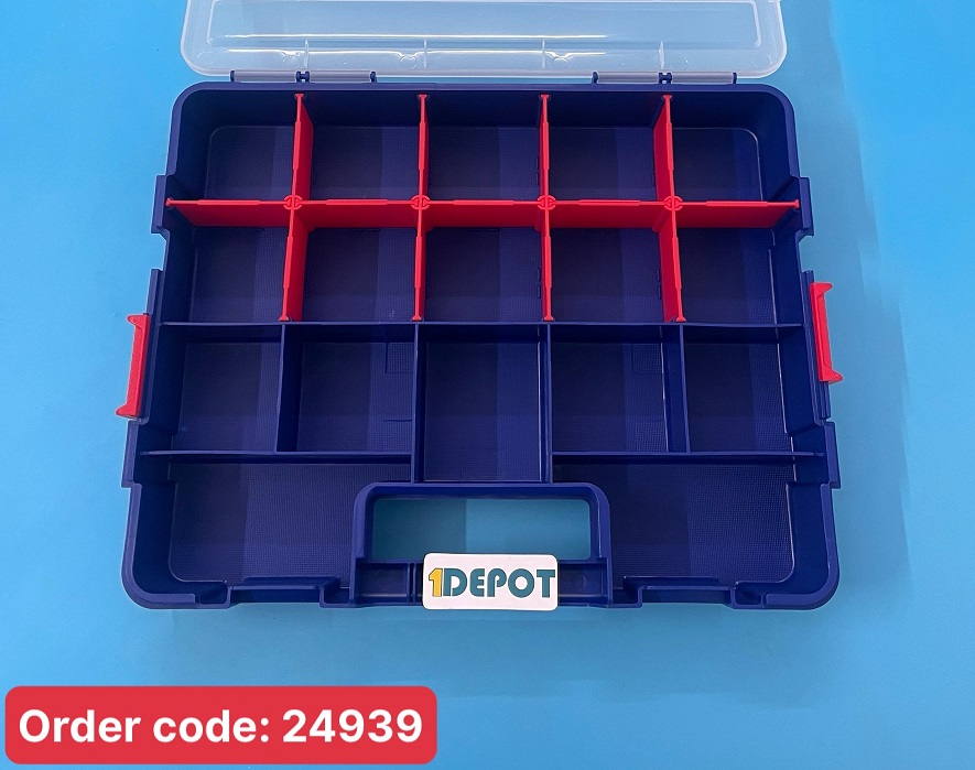 Hộp đựng linh kiện 17 ngăn WORKPRO WP283007, kích thước 382x300x68mm