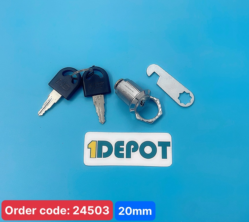 Khóa tủ locker 2cm, chất liệu hợp kim