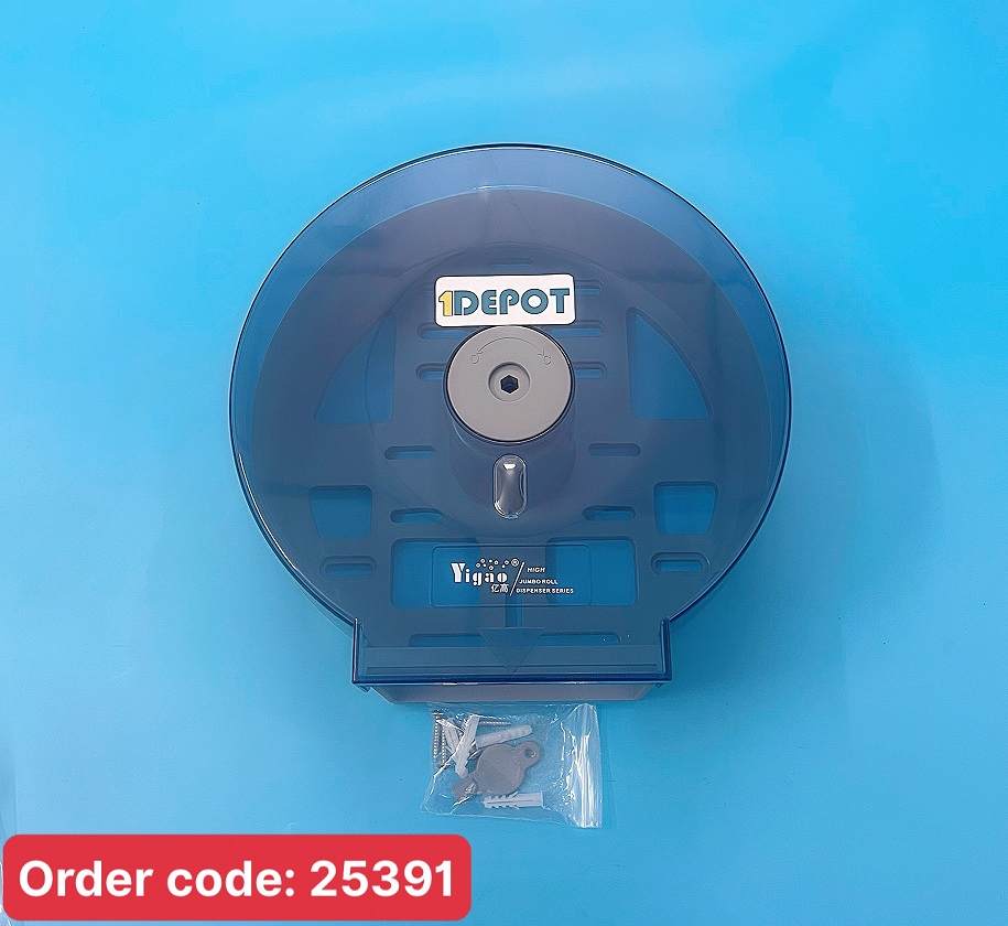 Hộp đựng giấy vệ sinh cuộn lớn, màu xanh trong suốt, kt 780*555*305mm