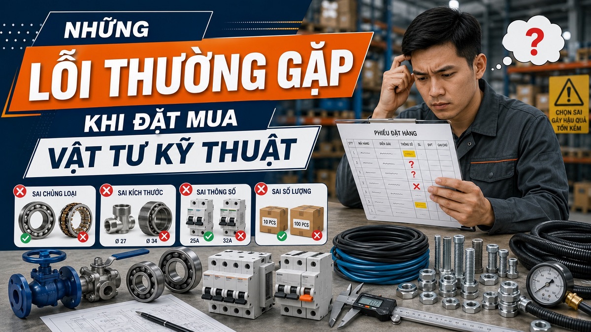 Những Lỗi Thường Gặp Khi Đặt Mua Vật Tư Kỹ Thuật