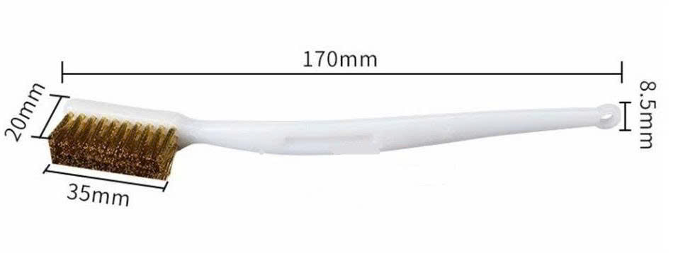 Bàn chải đồng cán nhựa 170x20mm