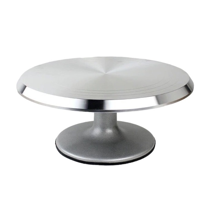 Bàn làm bánh đường kính 30cm, chất liệu hợp kim nhôm, xoay 360 độ