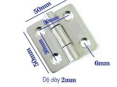 Bản lề inox 304, kích thước 40x40 mm dày 2mm