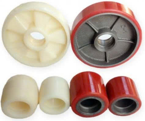 Bánh xe Pu 180x50mm kèm bạc đạn 6204