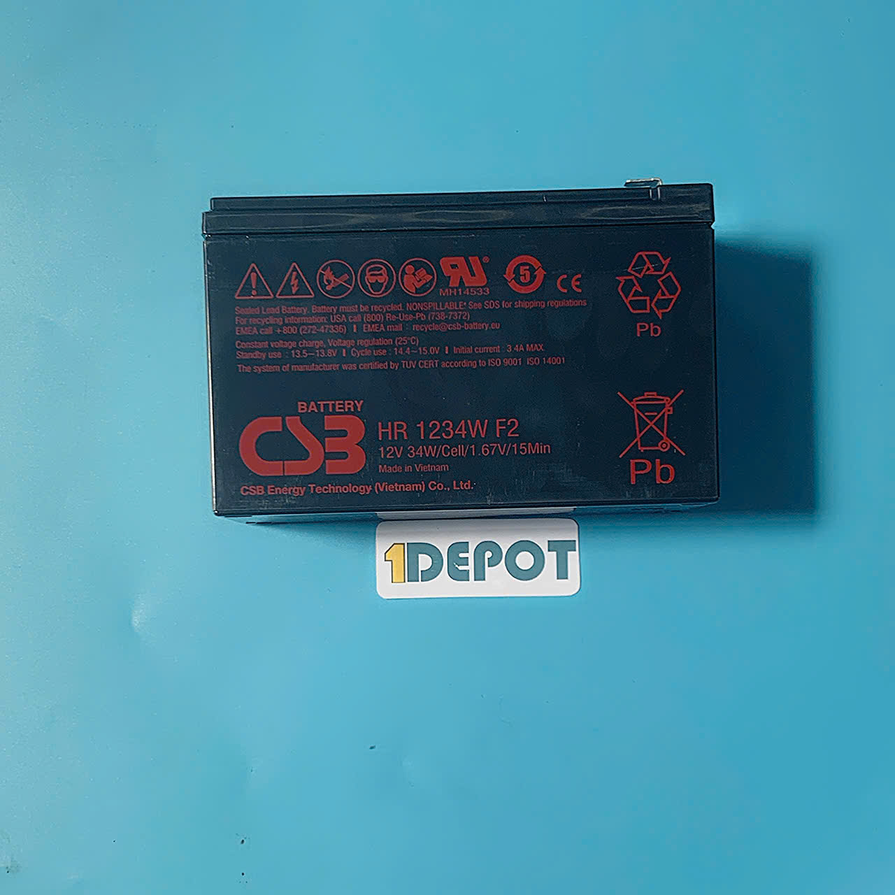 Bình Ắc Quy khô CSB HR1234W F2 12V-34W/12V-9AH