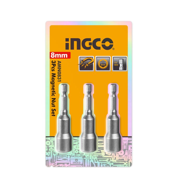 Bộ 3 mũi từ bắn tôn 8mm Ingco AMN0831