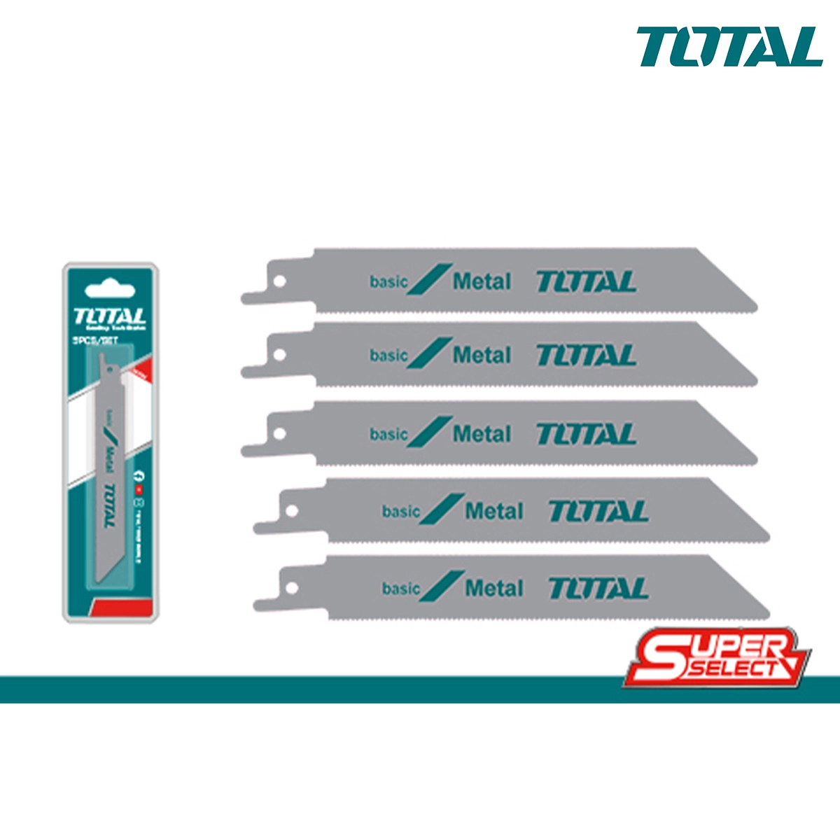 Bộ 5 lưỡi cưa kiếm TOTAL TRSB922EF 150mm dùng để cắt kim loại
