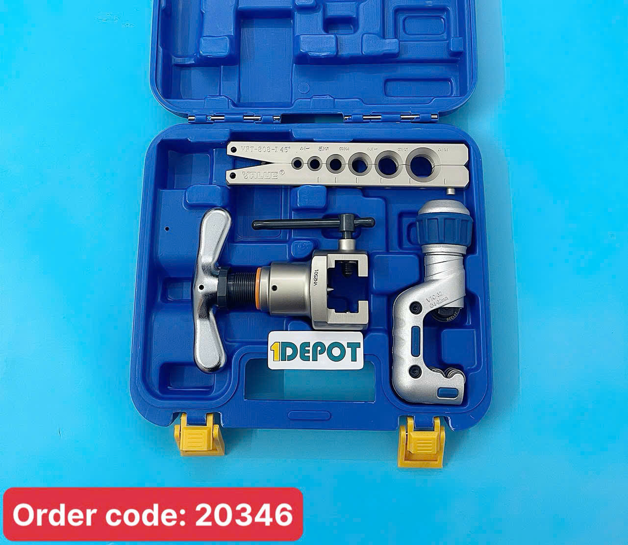 Bộ loe ống đồng lệch tâm có dao 1 kẹp VALUE VFT-808-IS