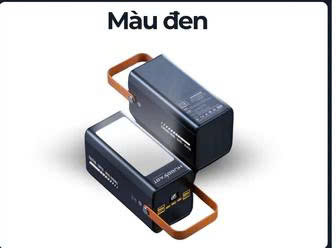 Pin dự phòng HubbFast PD100 80000mAh, có cổng sạc nhanh và màn hình led, màu đen