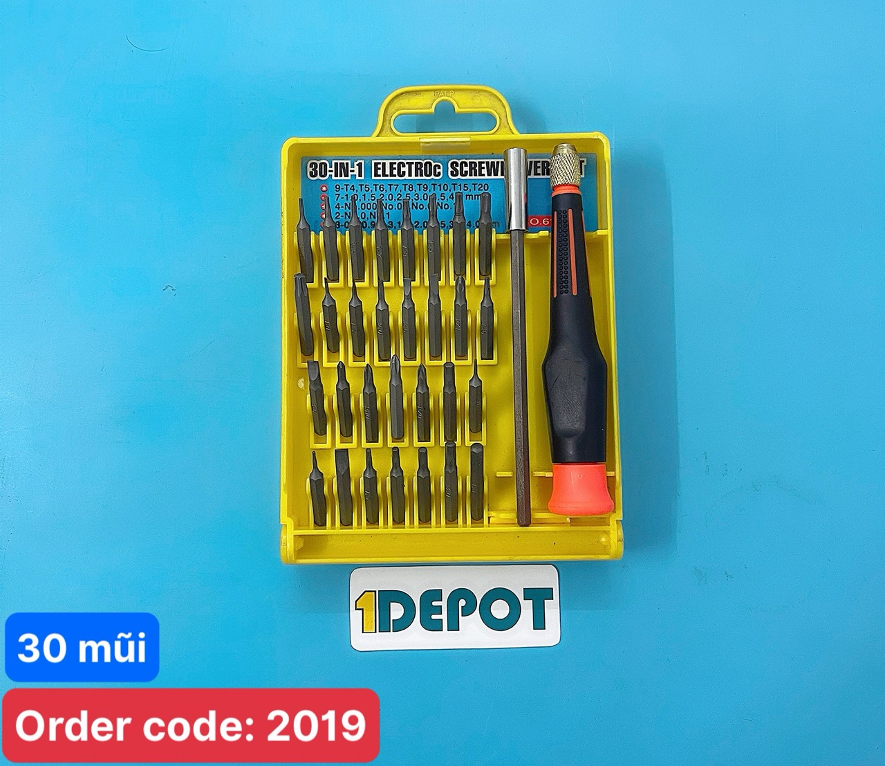 Bộ tua vít top tpd-30208, quy cách 30 mũi