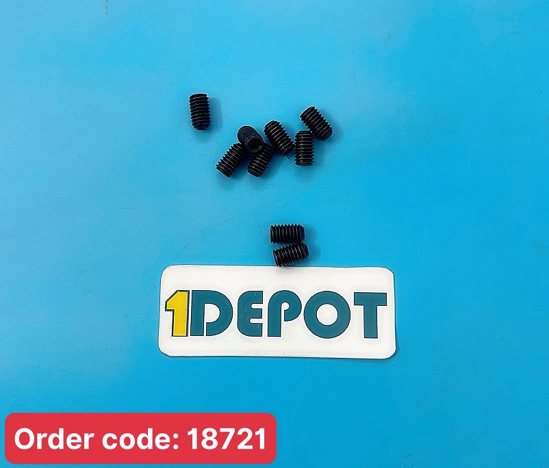 Bu lông lục giác chìm không đầu M6, KT 6x10mm, đường kính trong 3mm(20 cái / túi)