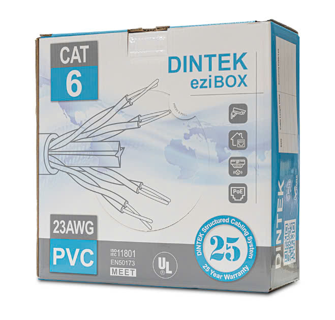 Cáp mạng DINTEK Cat.6 UTP 1101-04063 100m/cuộn