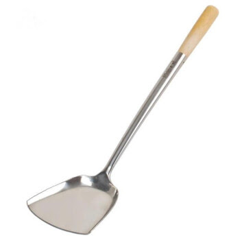 Sạn (xẻng) xào inox 304, cán gỗ, kt 14x53cm