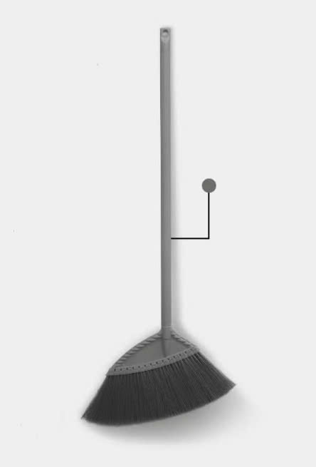 Chổi Homebroom X2 Megahome thân chổi nhựa, lông chổi mềm mại,  dài 98 cm, thân và cước màu xám