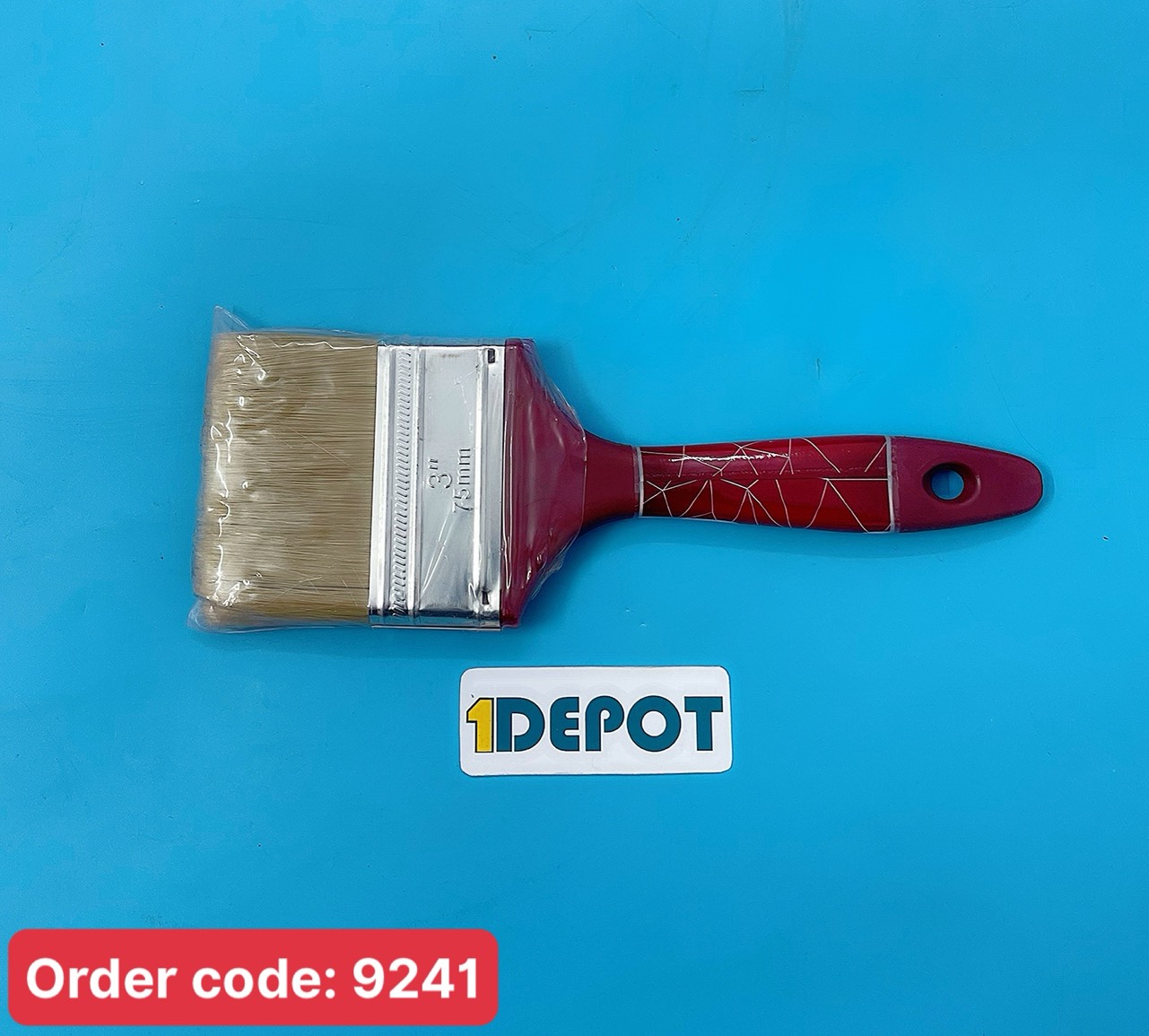 Cọ cán nhựa màu nâu 3inch/7.5cm 1NNS30 Thanh Bình