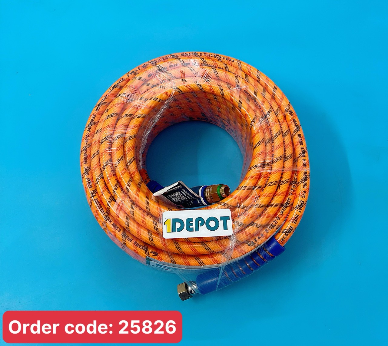 Dây 8.5mm x 20m , có khớp nối (dùng cho máy rửa xe dây đai HA)