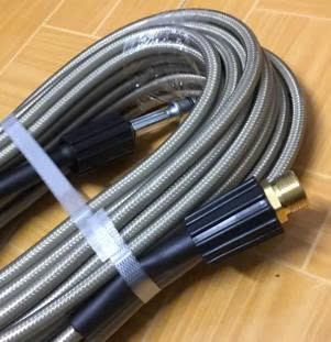 Dây cao áp rửa xe 2 đầu ren ngoài 22mm, dài 30m, chất liệu bố vải