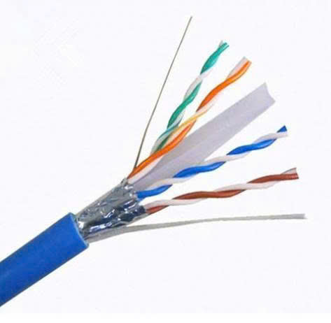 Dây cáp mạng chống nhiễu NANOCO NC6-F100B CAT6, 100% Cu 23AWG, 4 đôi, màu xanh