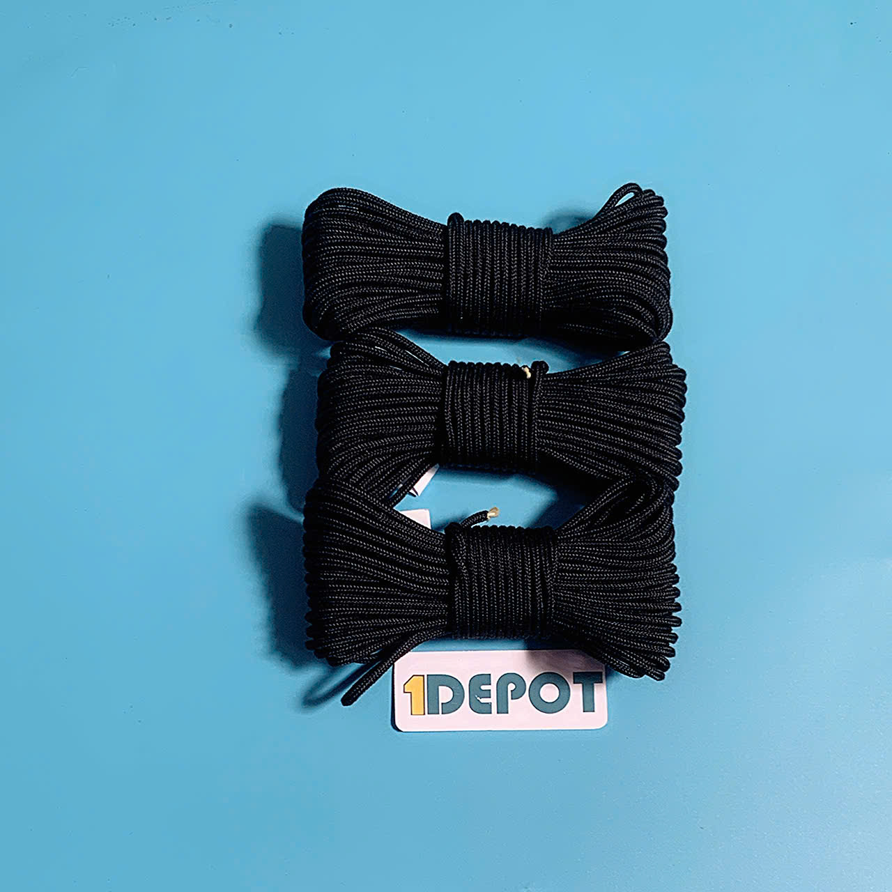 Dây Dù tròn có lõi 2.6mm cuộn 10m màu đen