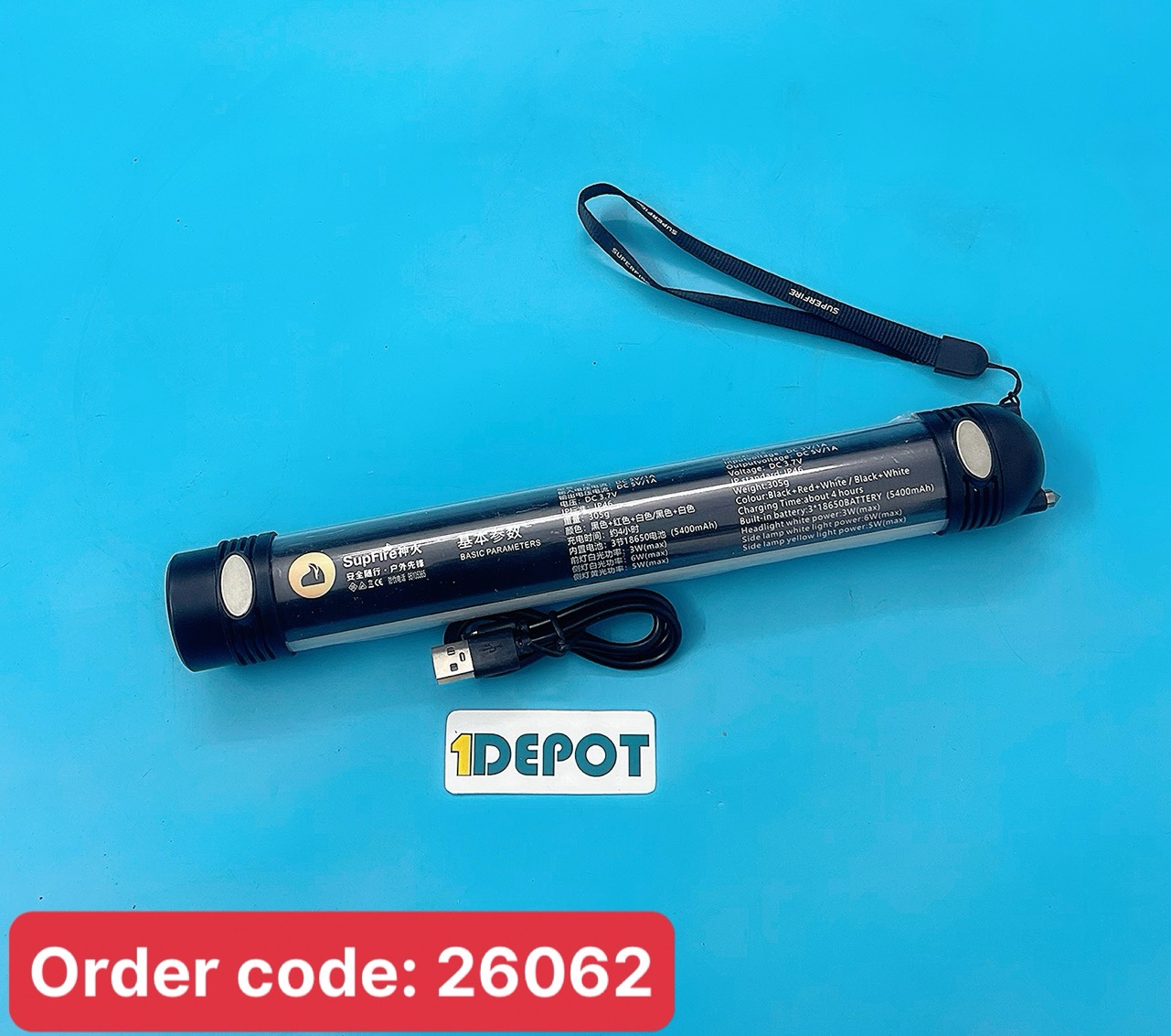 Đèn pin cắm trại Supfire T5 DP147 đa năng, kiêm sạc dự phòng