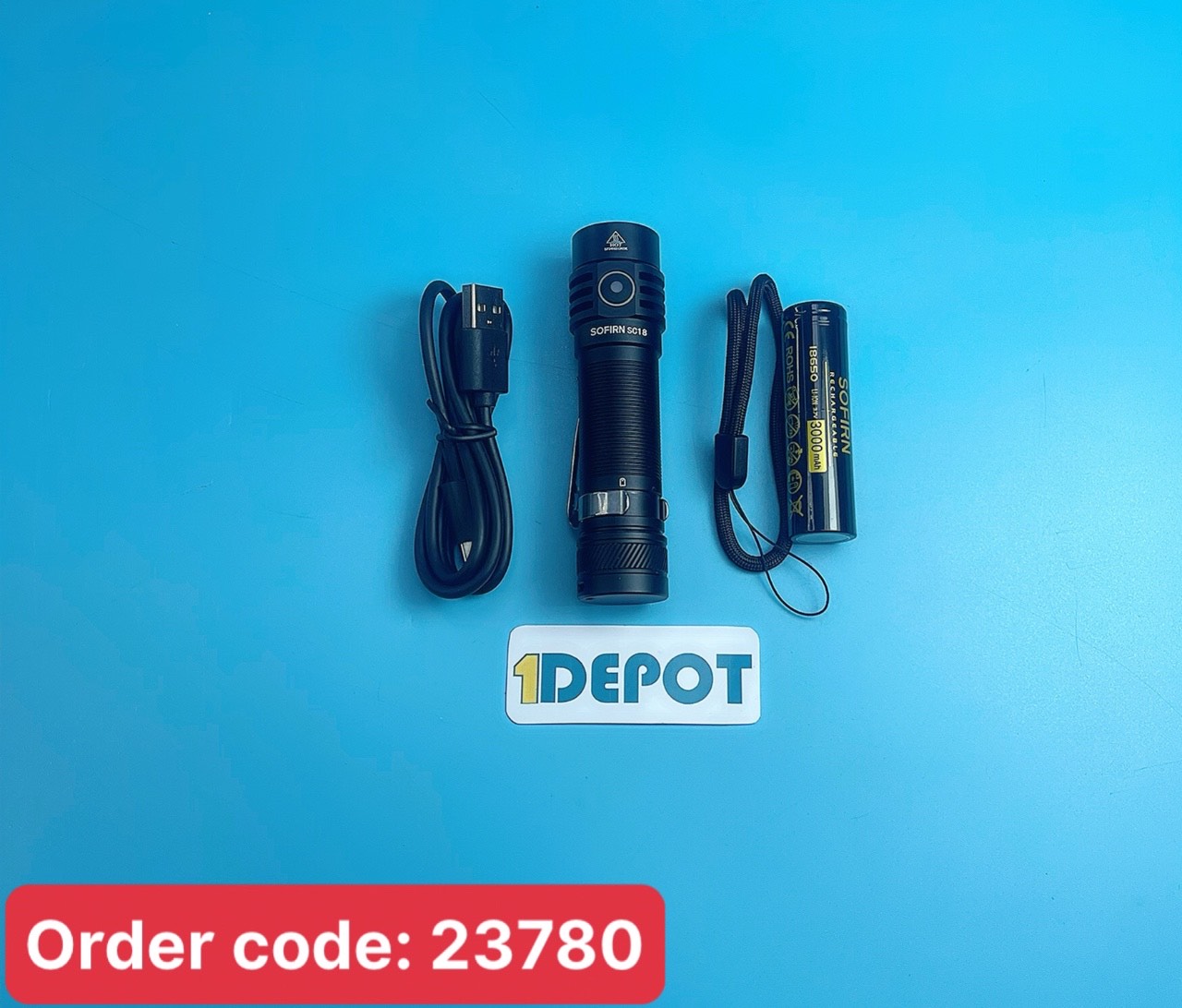 Đèn pin Sofirn SC31 PRO KIT (2000 Lumens) chiếu xa 200m cổng sạc USB-C pin sạc 18650, ánh sáng trắng