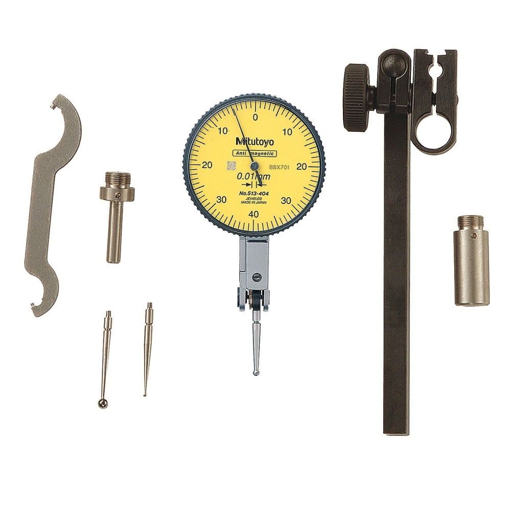 Đồng hồ so chân gập Mitutoyo 513-404-10T, 0.8mm/ 0.01mm (Full Set)
