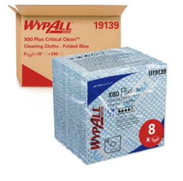 Giấy thấm dầu Kimberly-Clark WYPALL X80 PLUS 19139 , kích thước 33.5x34.5cm, 30 tờ/gói, 8 gói/thùng