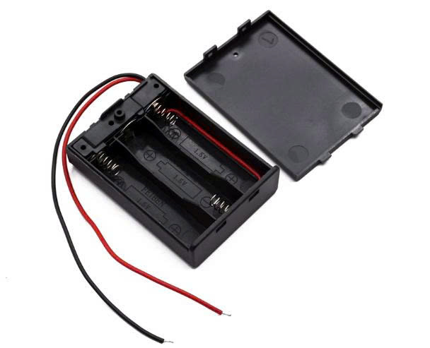 Hộp Đế 3 Pin AAA có nắp và công tắc