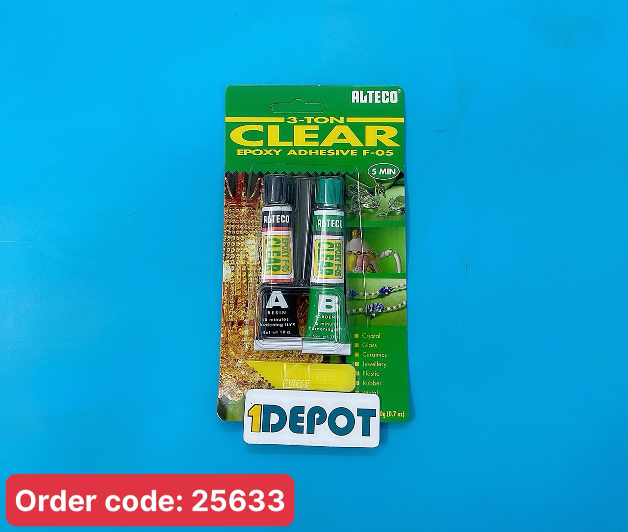 Keo dán AB đa năng Alteco Clear Epoxy 20g, màu trong suốt