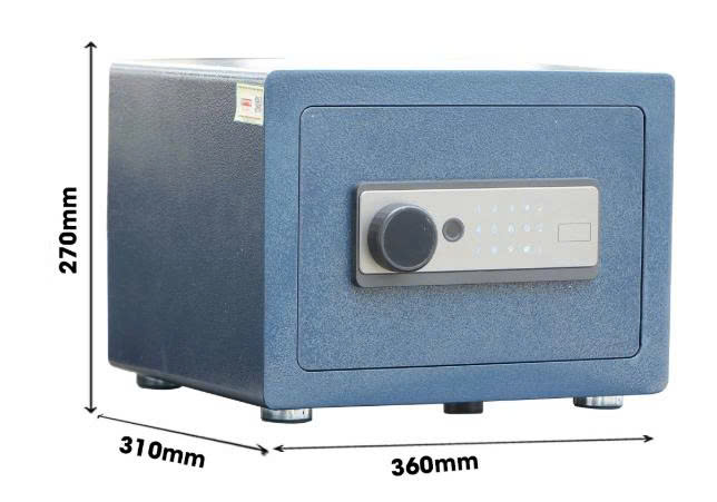 Két sắt mini khách sạn Việt Tiệp KKS09 khóa vân tay điện tử, H27x D36 x R31cm, màu xanh navy