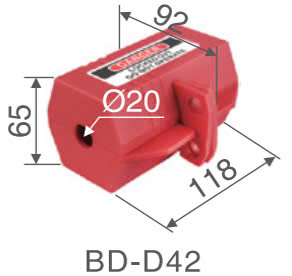 Khóa phích cắm BD-D42, kích thước65mm ×65mm×118mm