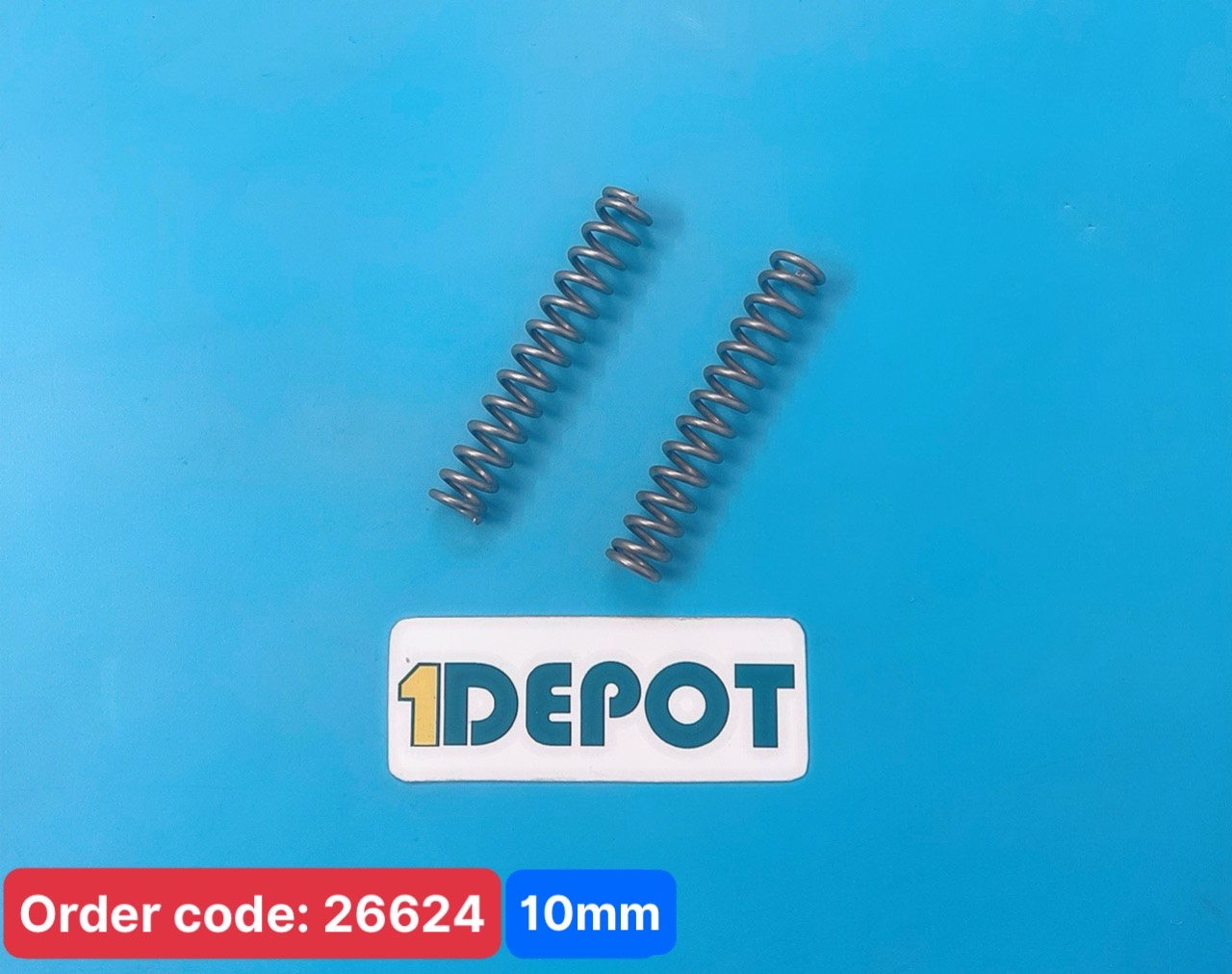 Lò xo nén inox 304, đường kính dây 1.6mm, đường kính ngoài 10mm, dài 60mm